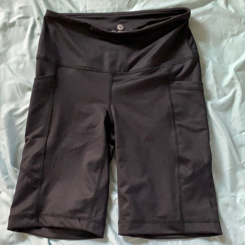 Black Biker Shorts with pockets